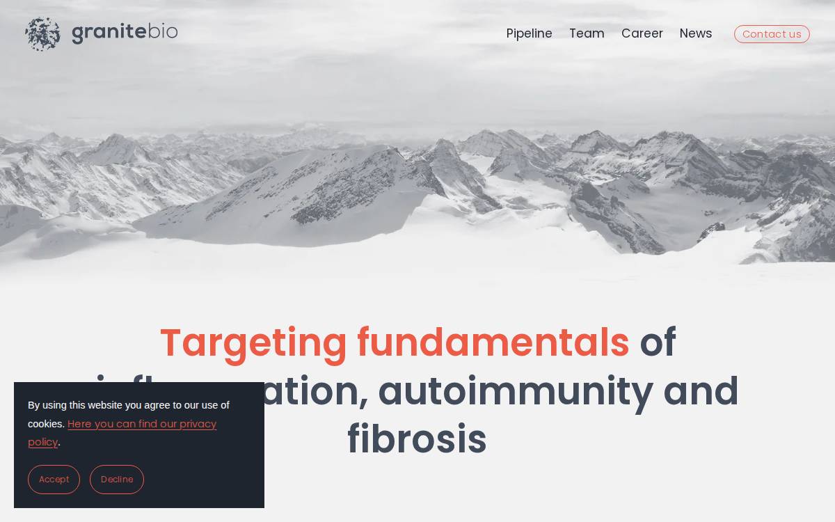 Granite Bio website preview