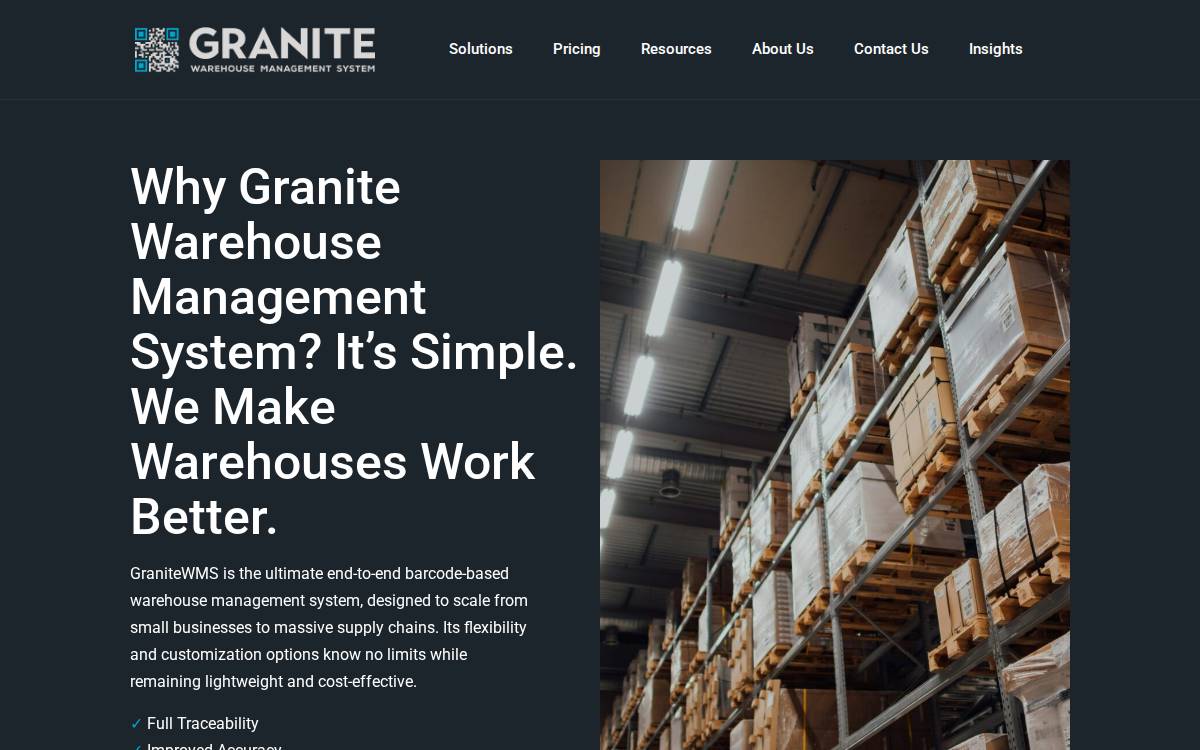 Granitewms website preview