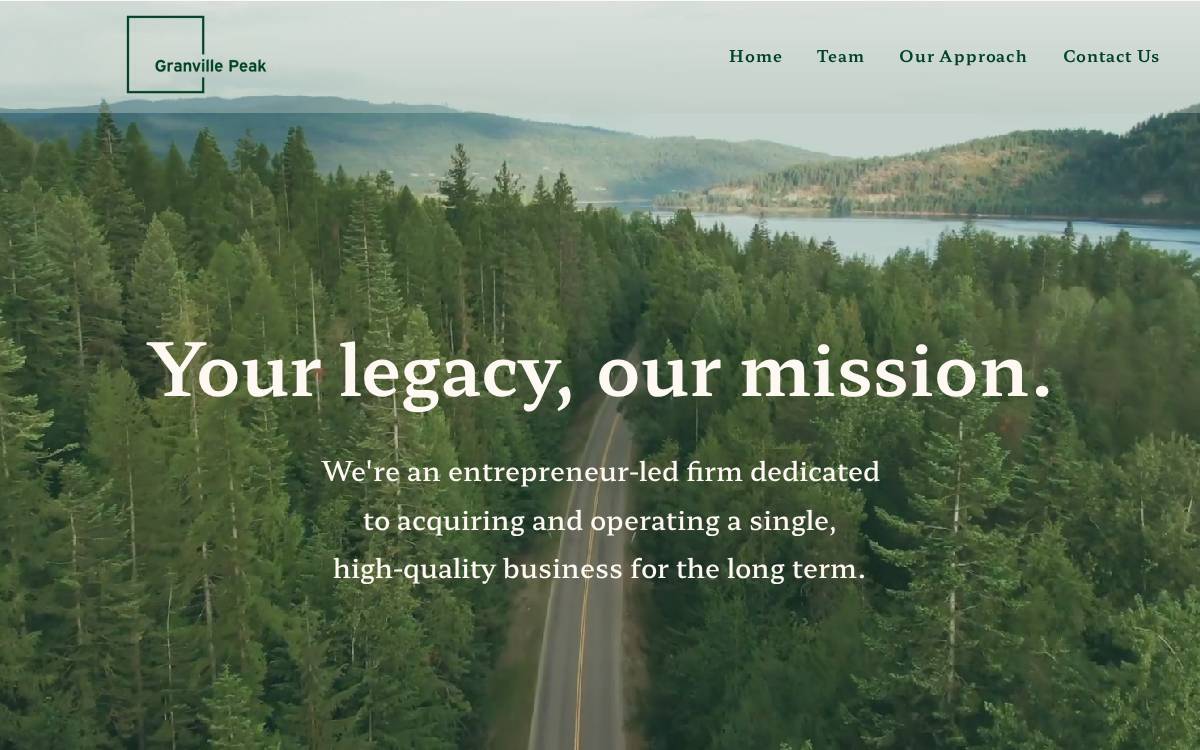 Granville Peak website preview