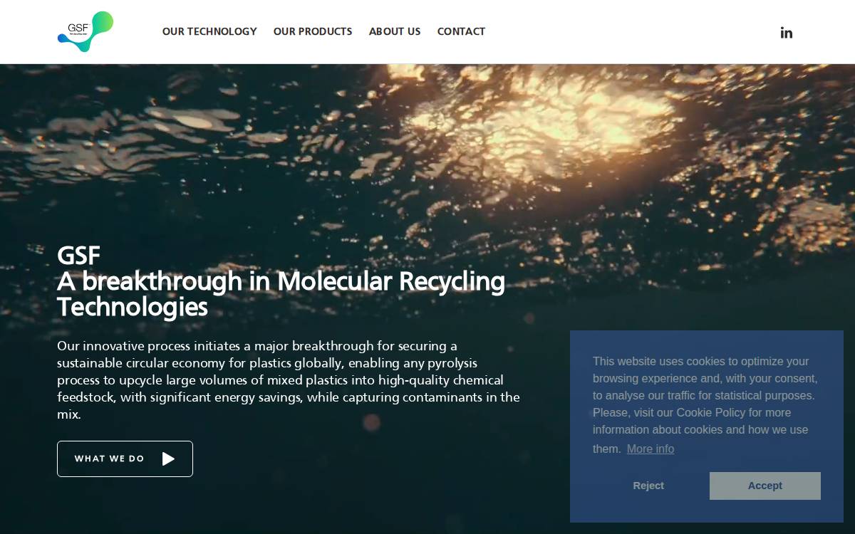 Graphene Synthetic Fuels website preview