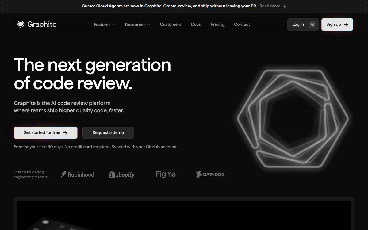 Graphite website preview