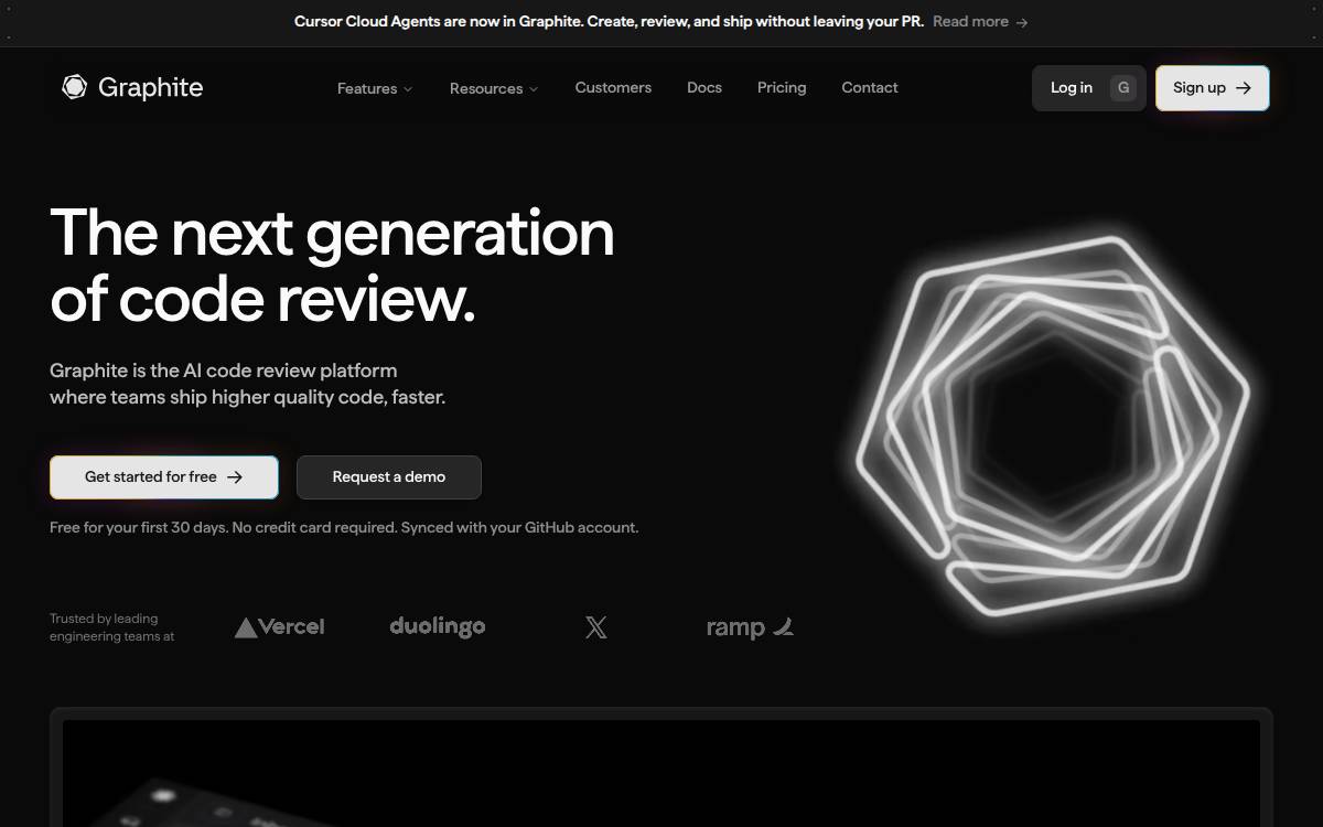 Graphite website preview
