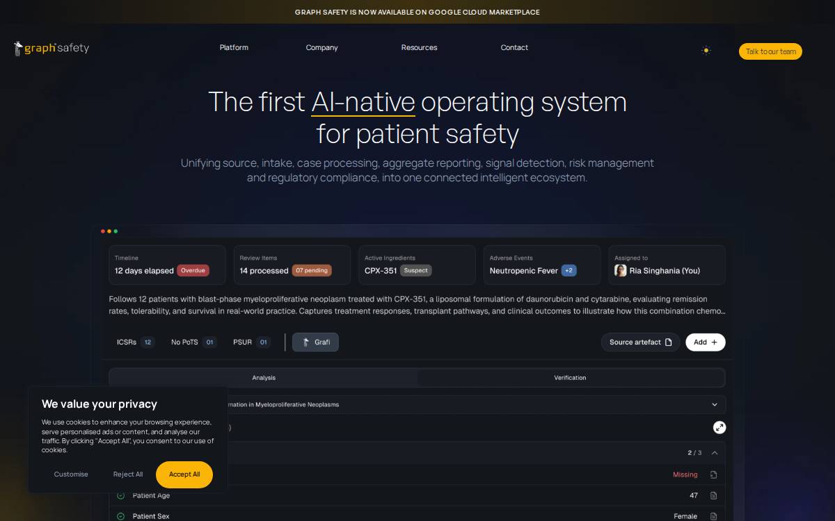 Graphsafety website preview