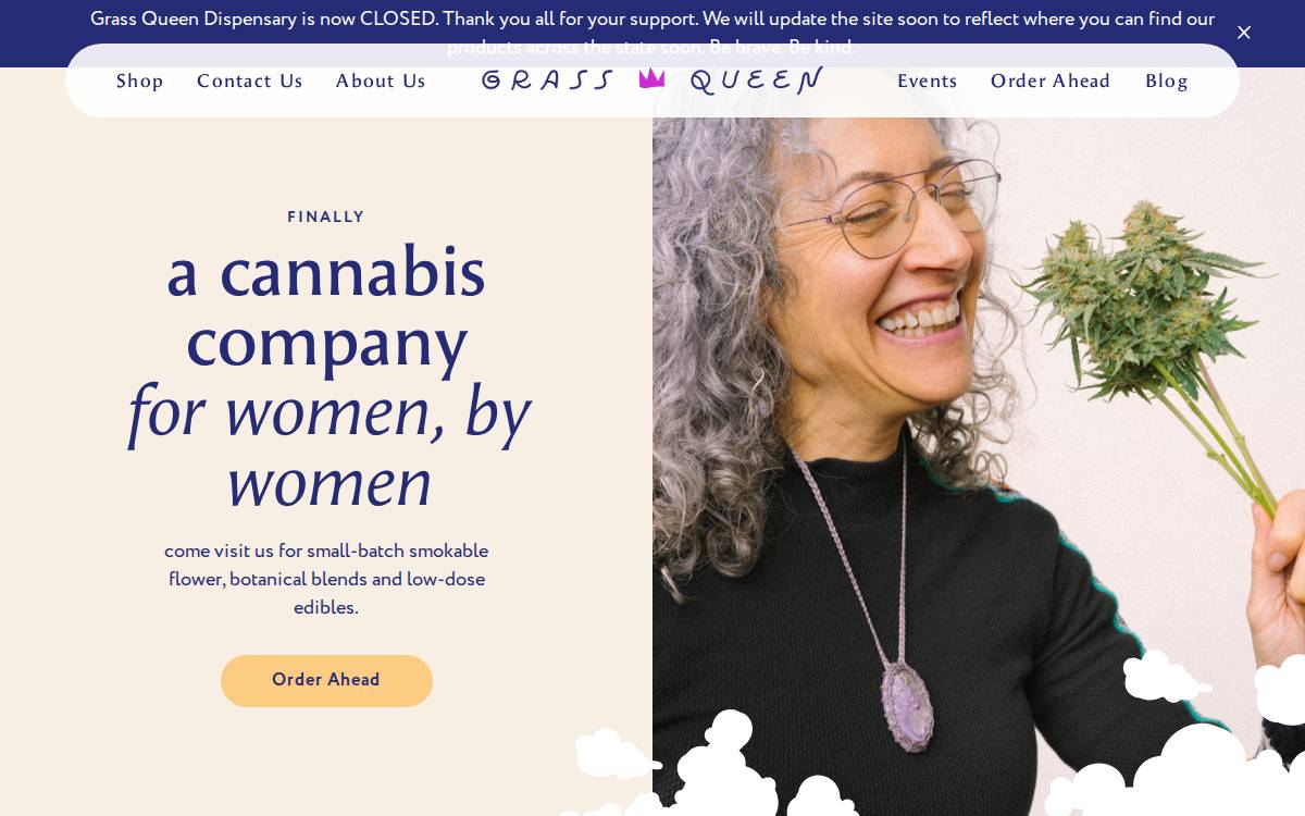 Grass Queen website preview