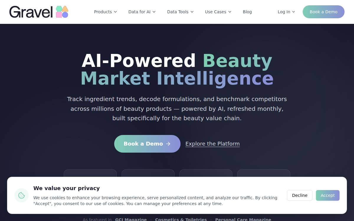 Gravel AI website preview