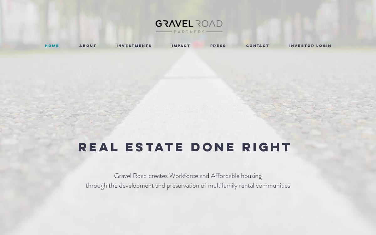 Gravel Road website preview