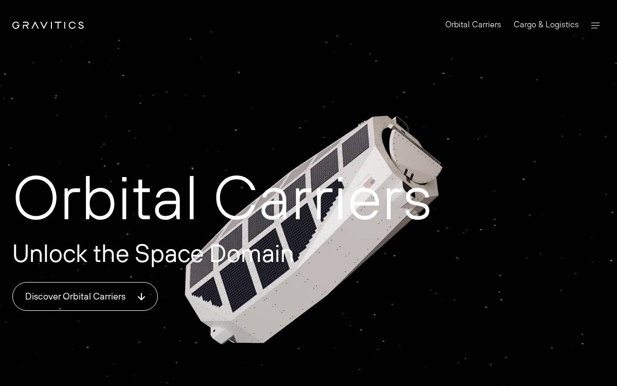 Gravitics website preview