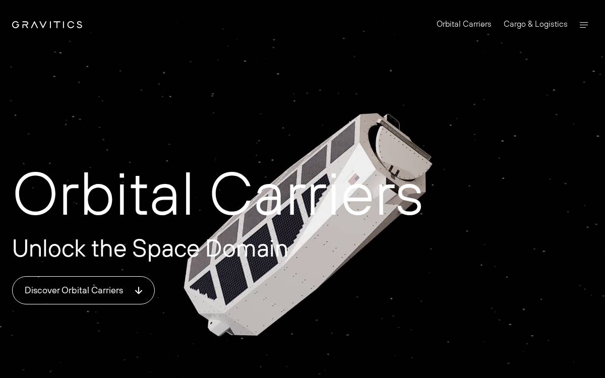 Gravitics website preview
