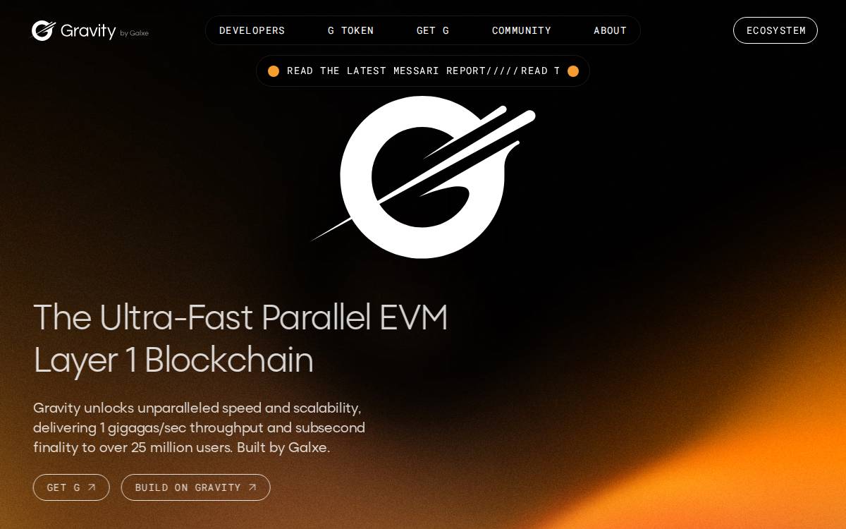 Gravity website preview