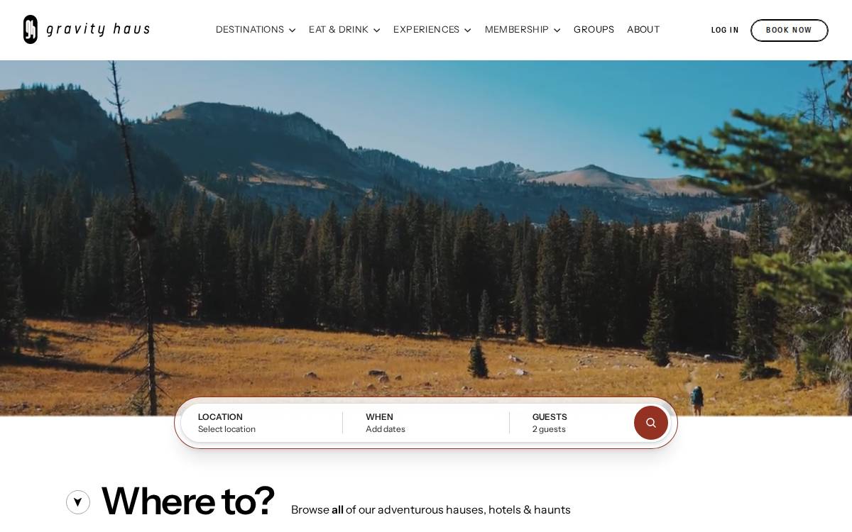 Gravity Haus website preview