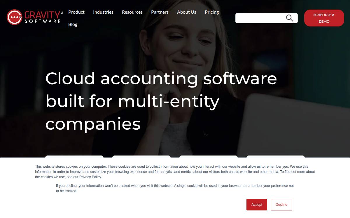 Gravity Software website preview