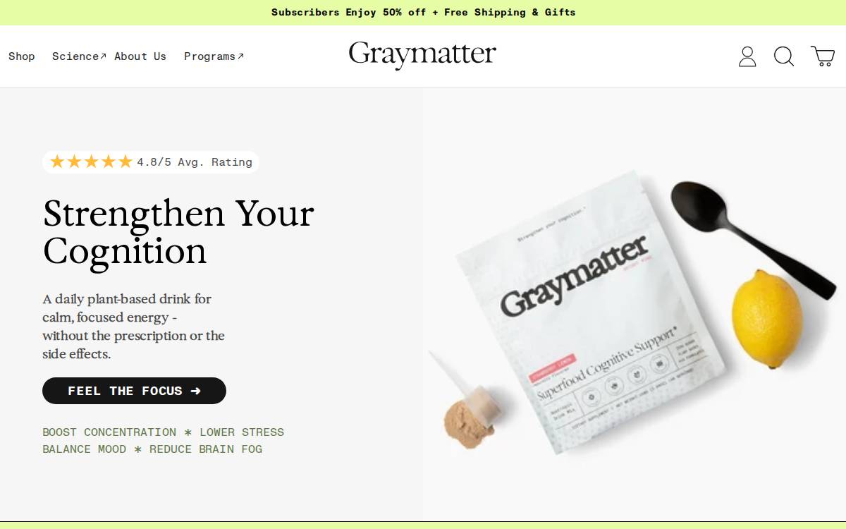 Graymatter website preview
