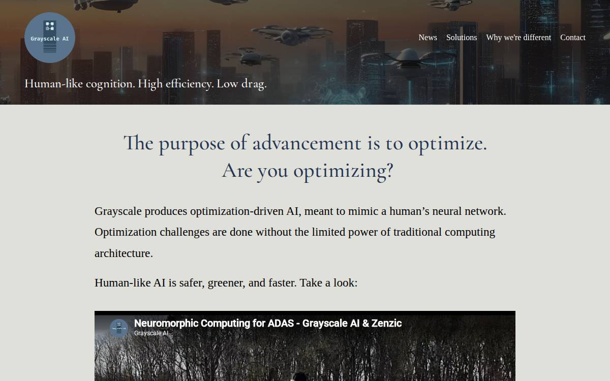 Grayscale AI website preview