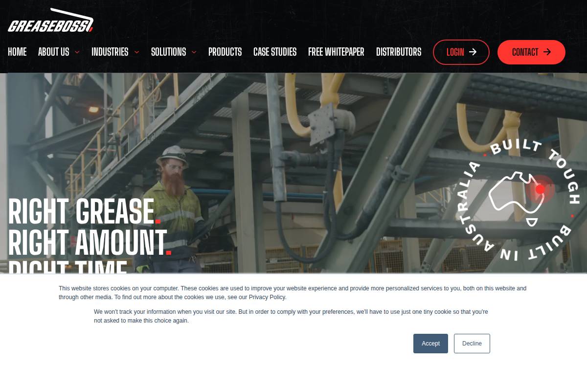 GreaseBoss website preview