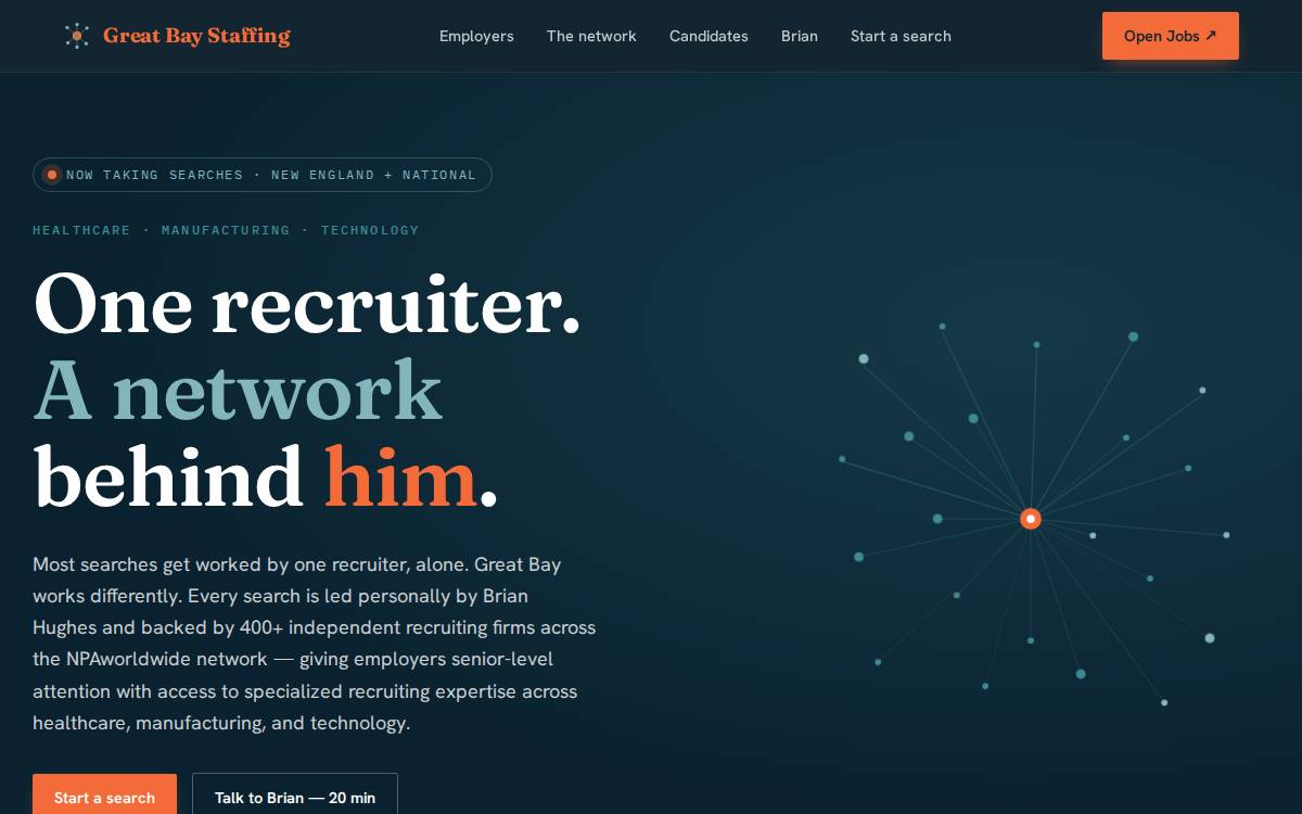 Great Bay Staffing Group website preview