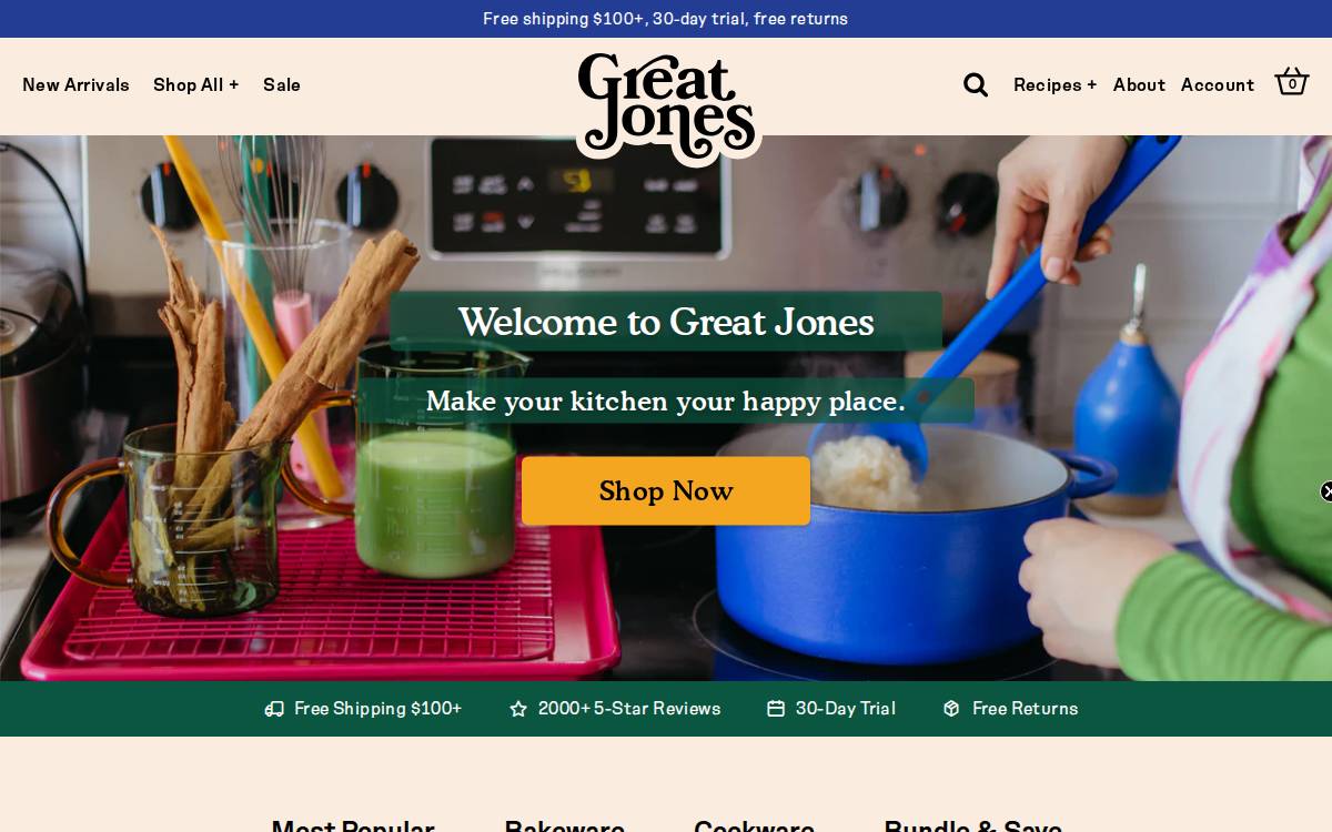 Great Jones website preview