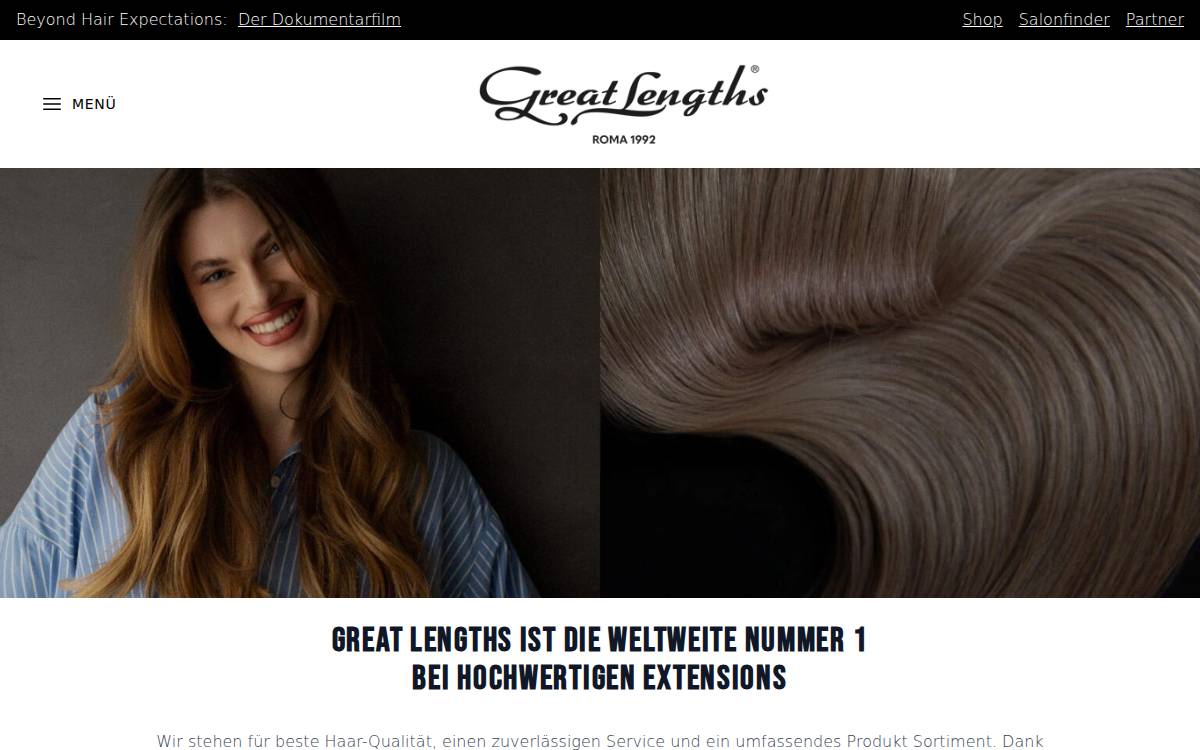 Great Lengths website preview