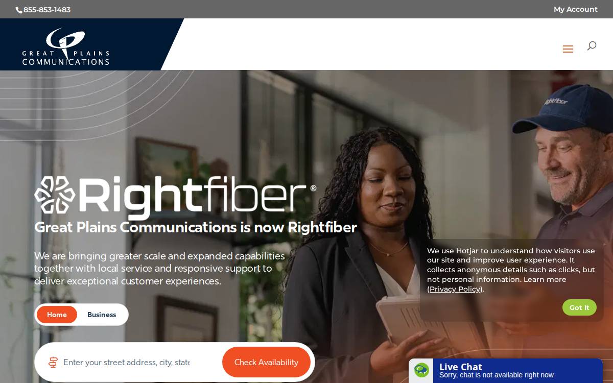 Great Plains Communications website preview