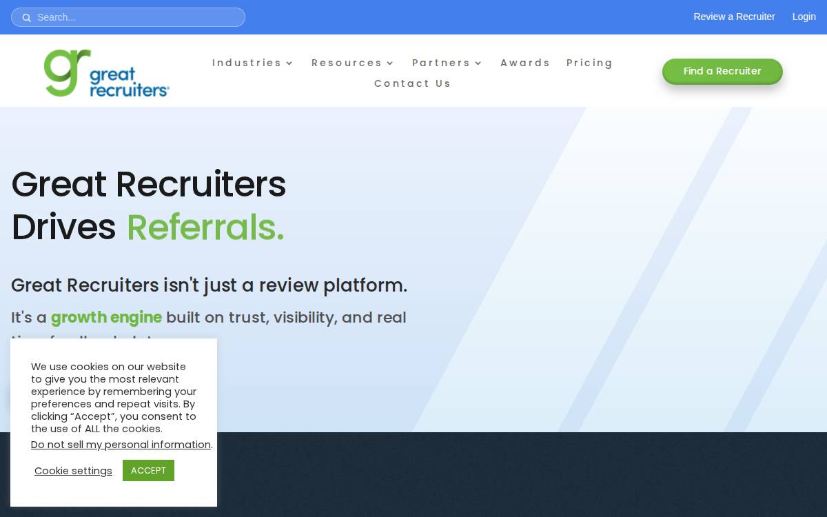 Great Recruiters website preview