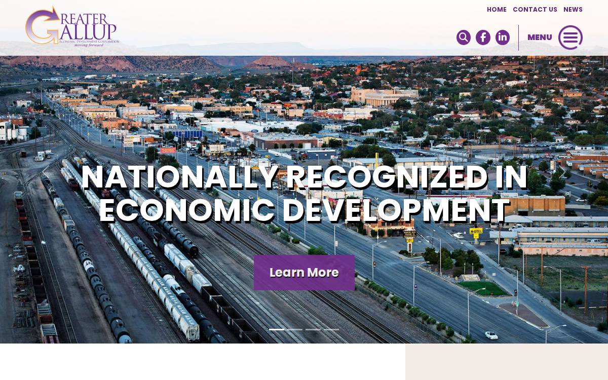 Greater Gallup EDC website preview
