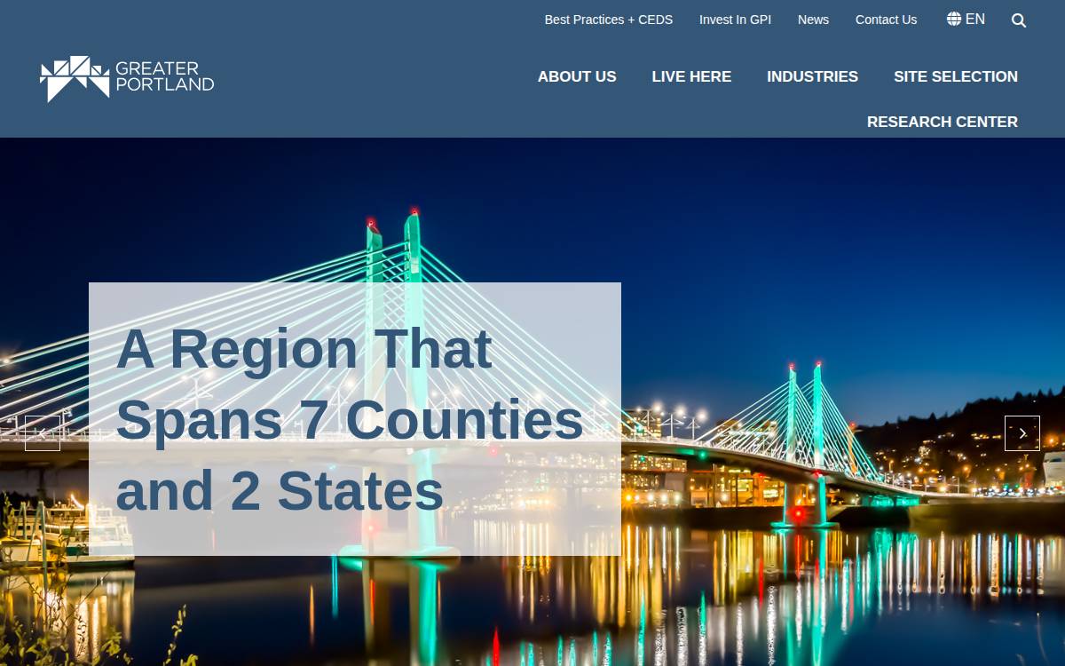 Greater Portland website preview