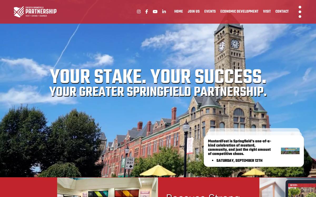 Greater Springfield Partnership website preview