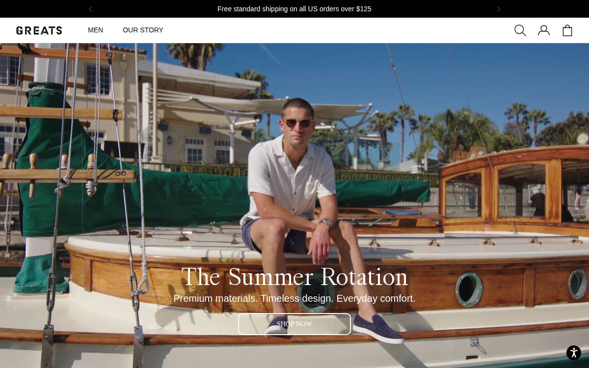 GREATS website preview