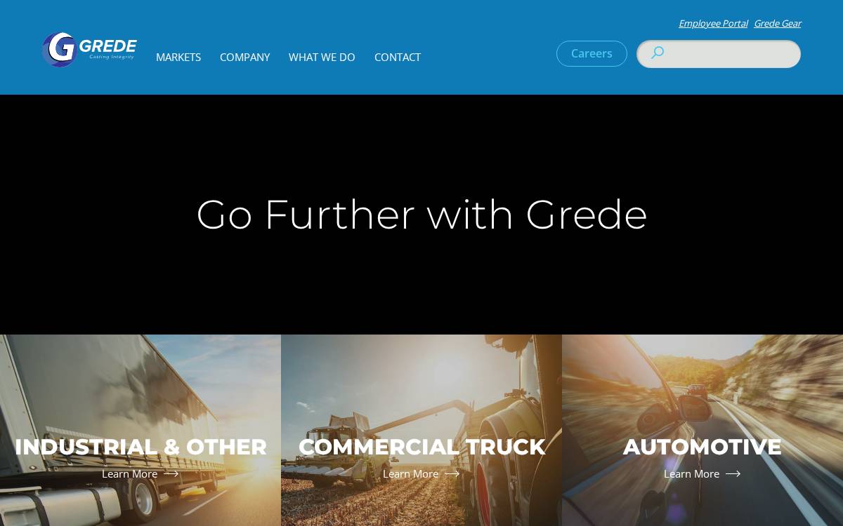 Grede website preview