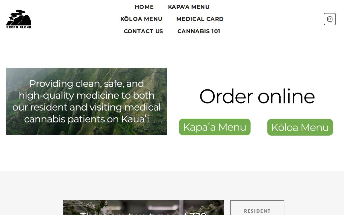 Green Aloha website preview
