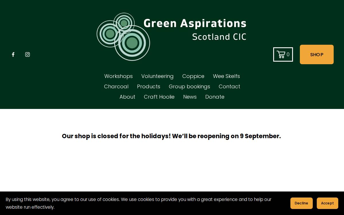 Green Aspirations website preview