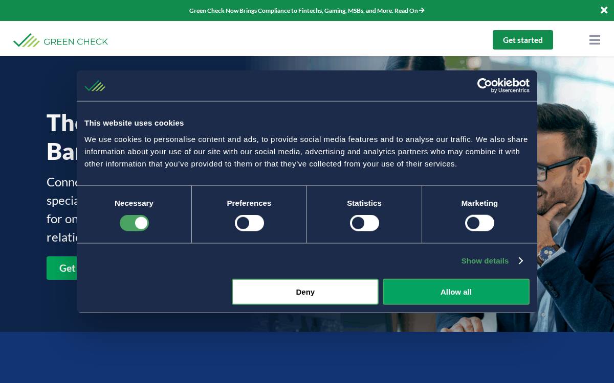 Green Check Verified website preview