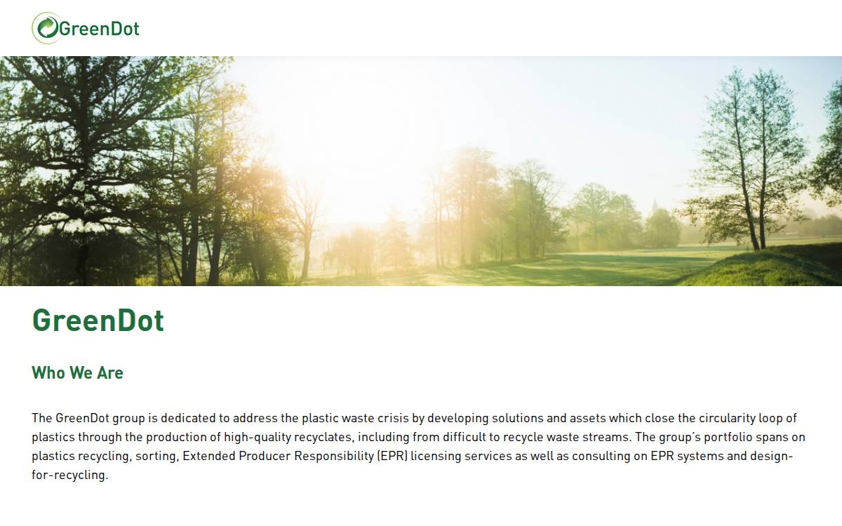 Green Dot Global website preview
