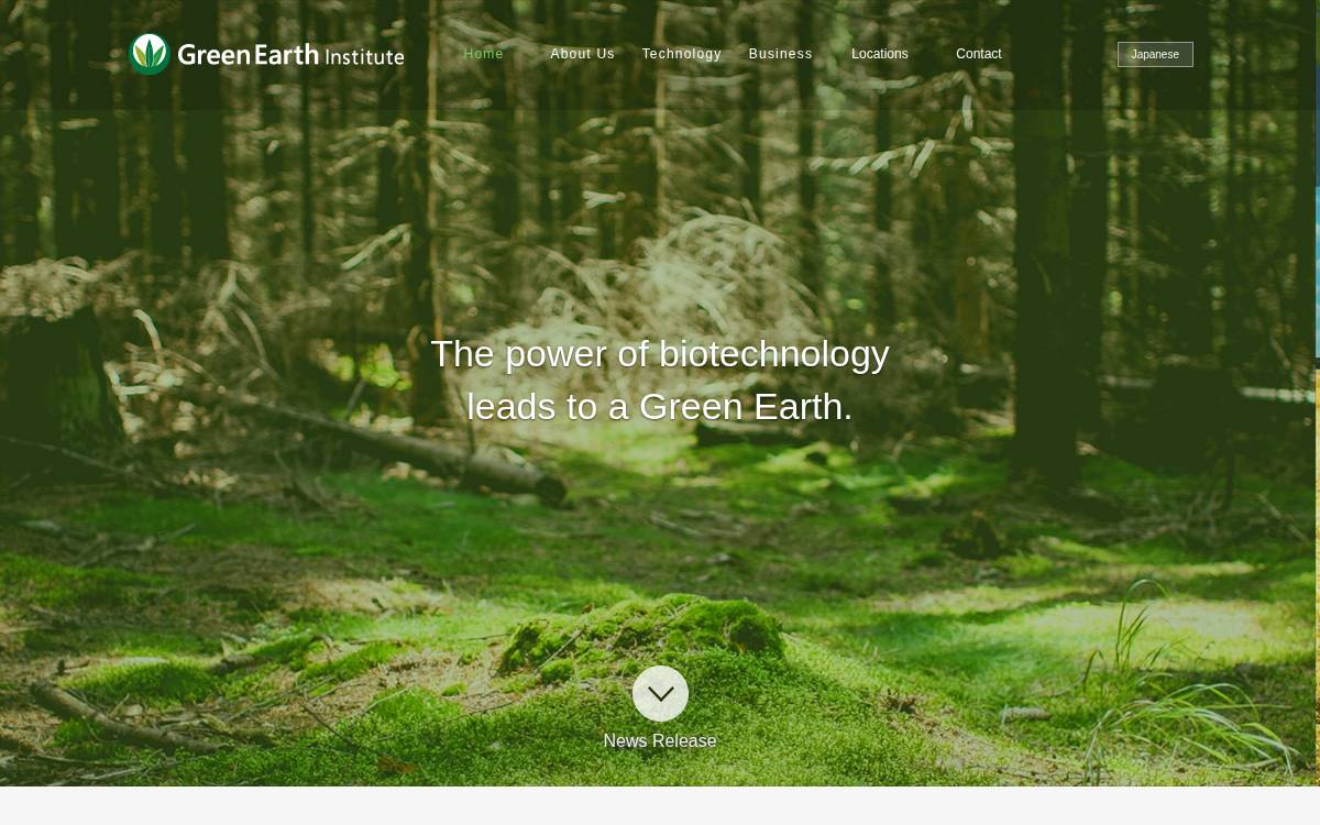Green Earth Institute website preview