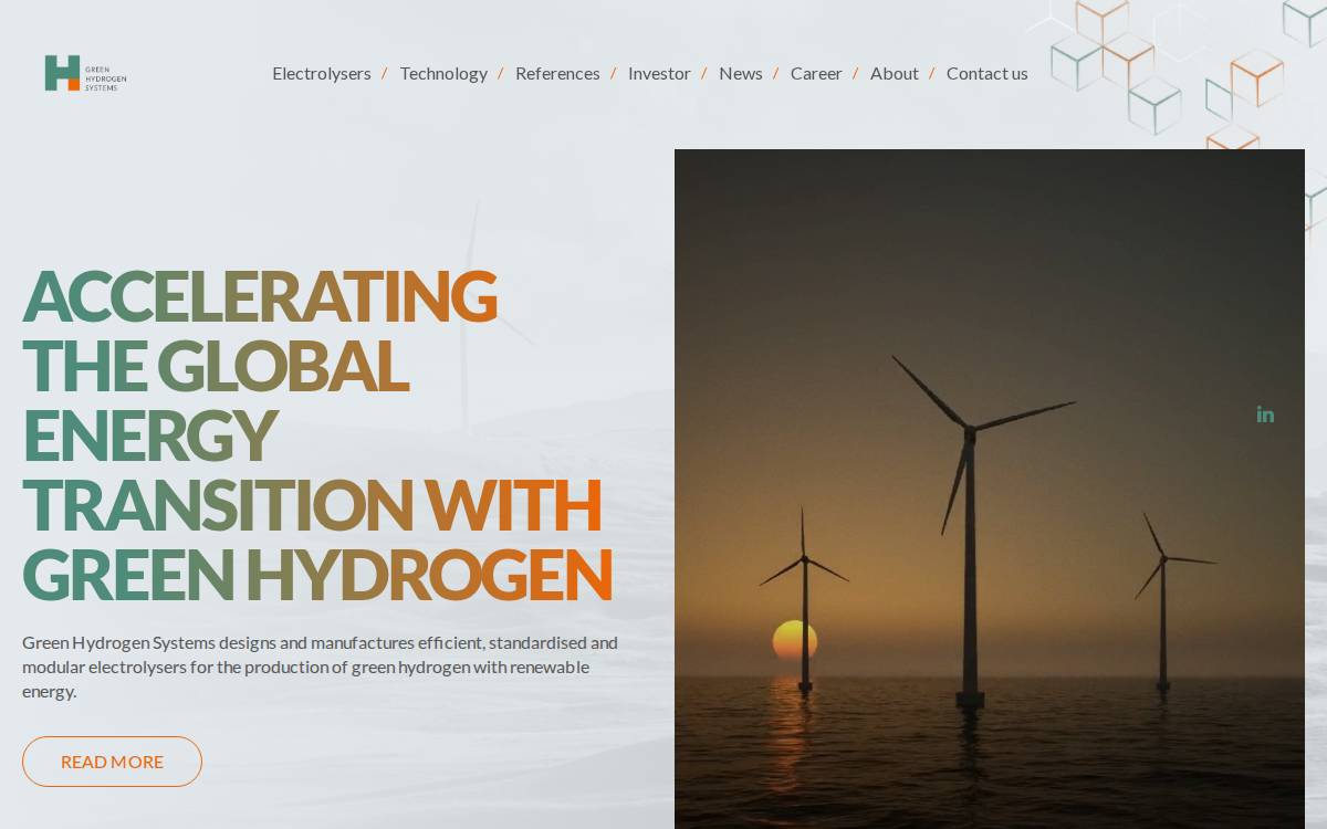 Green Hydrogen Systems website preview