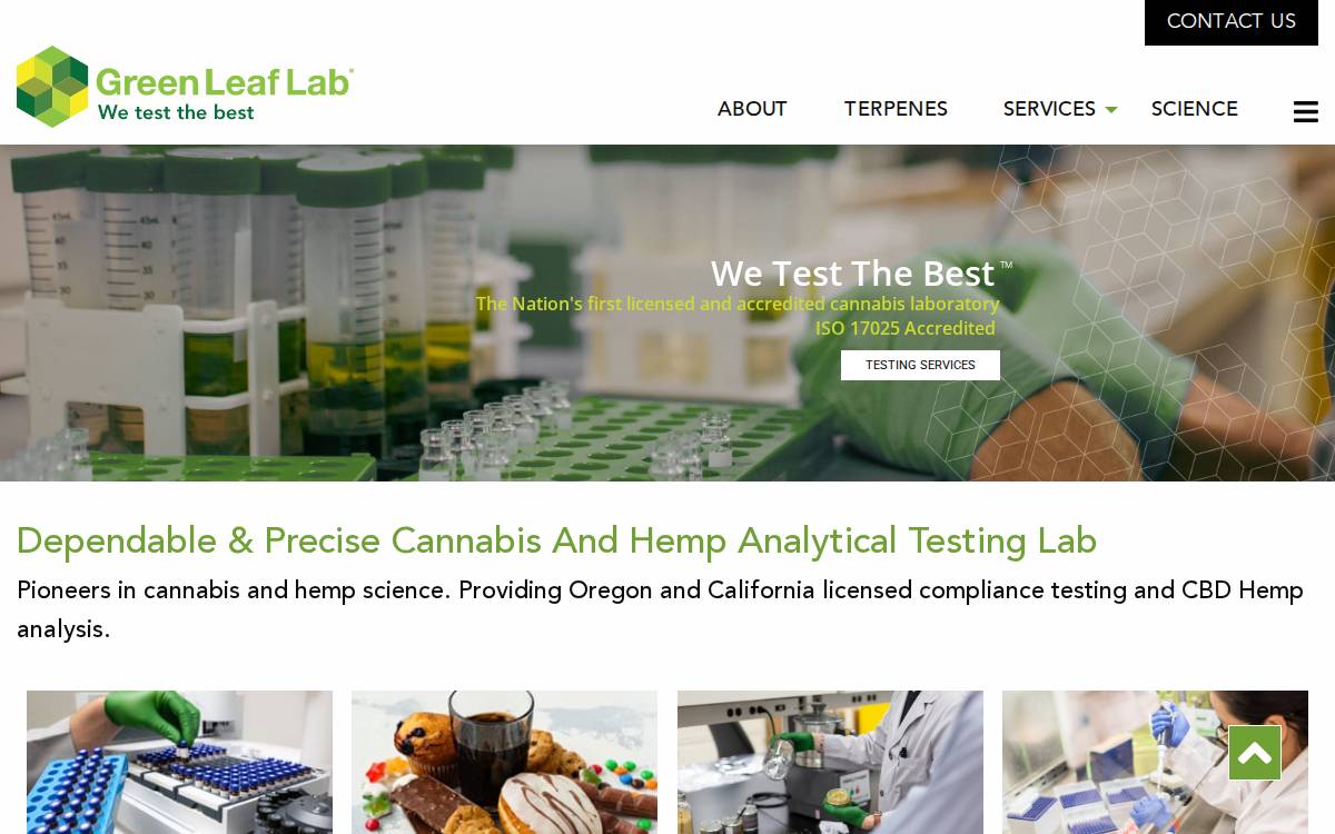Green Leaf Lab website preview