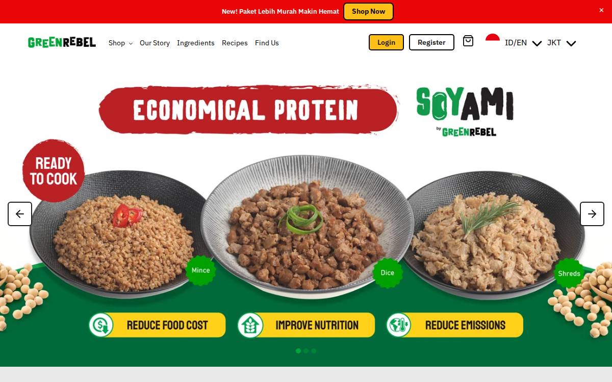 Green Rebel Foods website preview