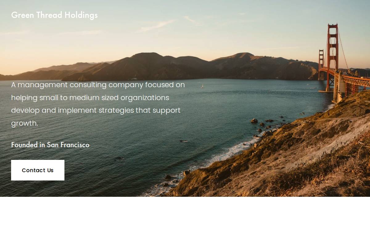 Green Thread Holdings website preview