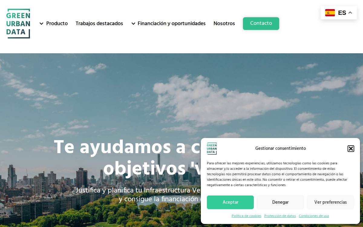 Green Urban Data website preview