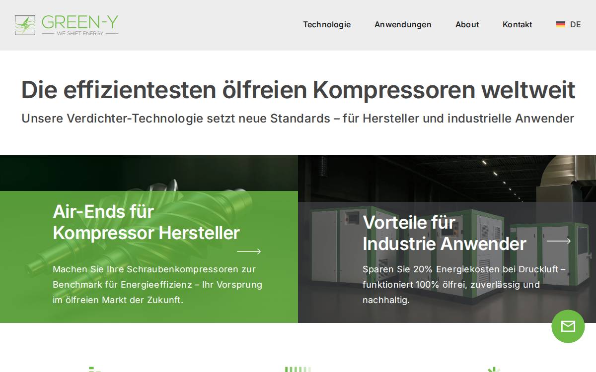 Green-Y Energy AG website preview