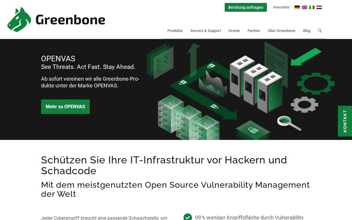Greenbone website preview