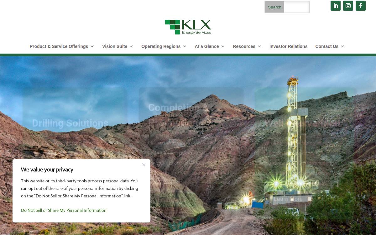 Greene's Energy Group website preview