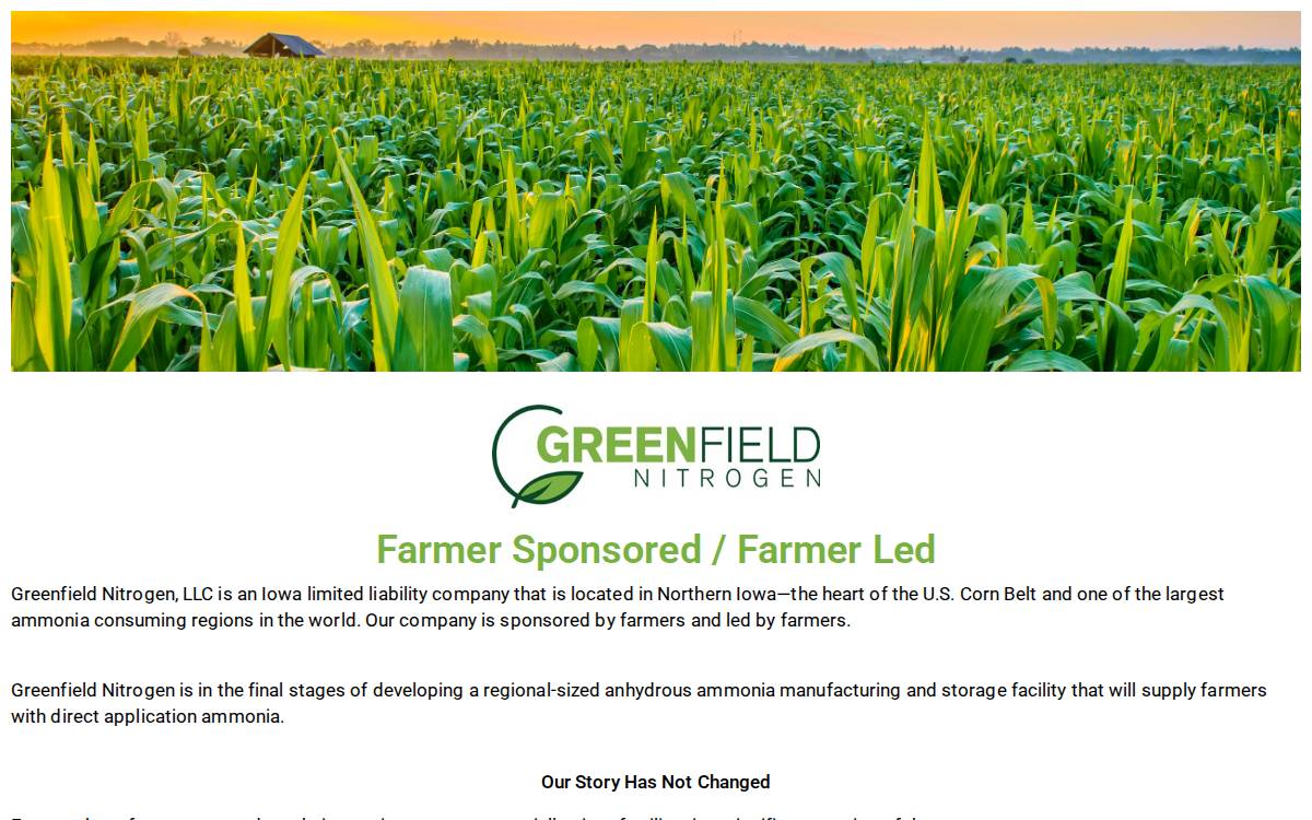 Greenfield Nitrogen website preview