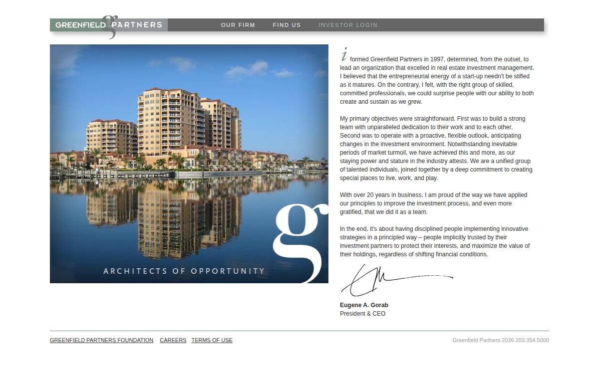Greenfield Partners website preview