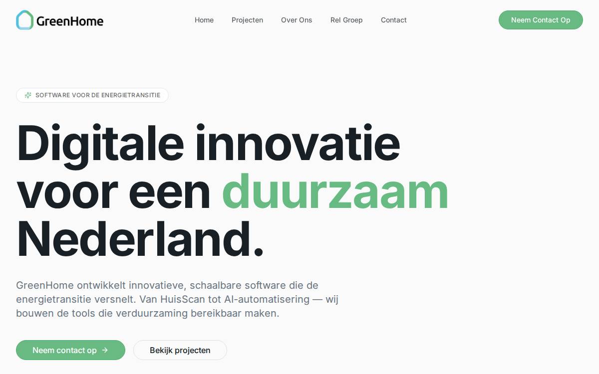 Greenhome website preview