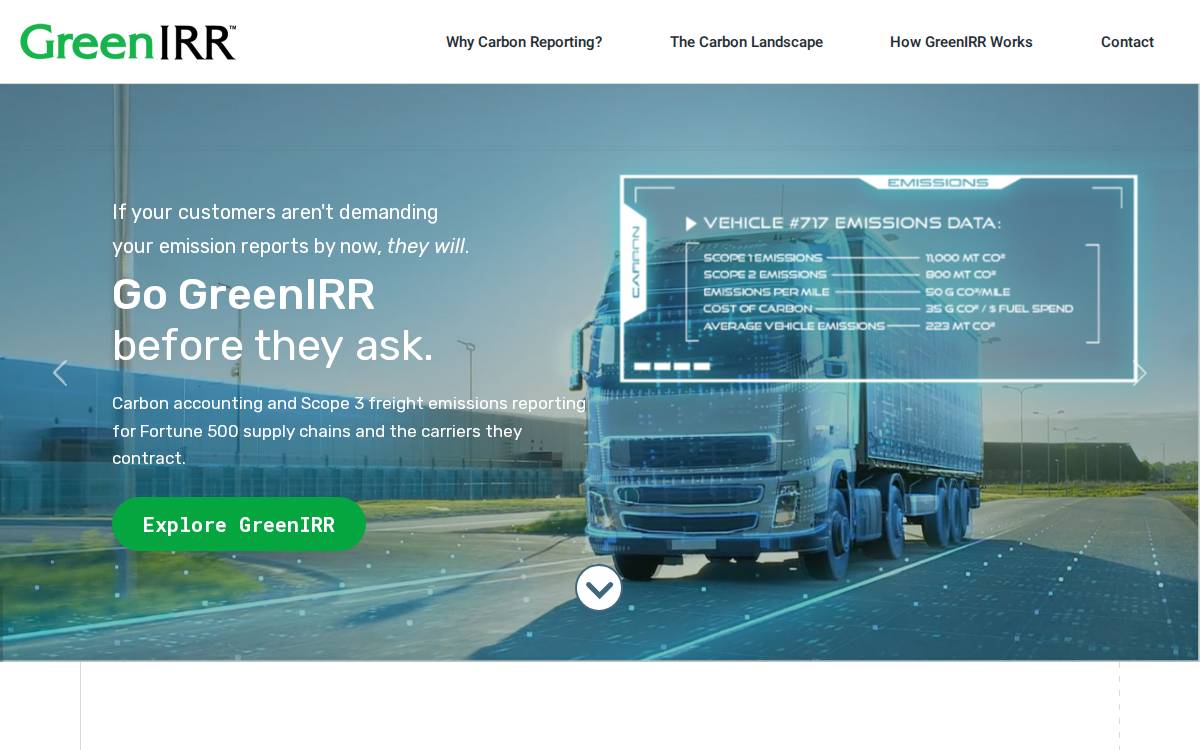 Greenirr website preview