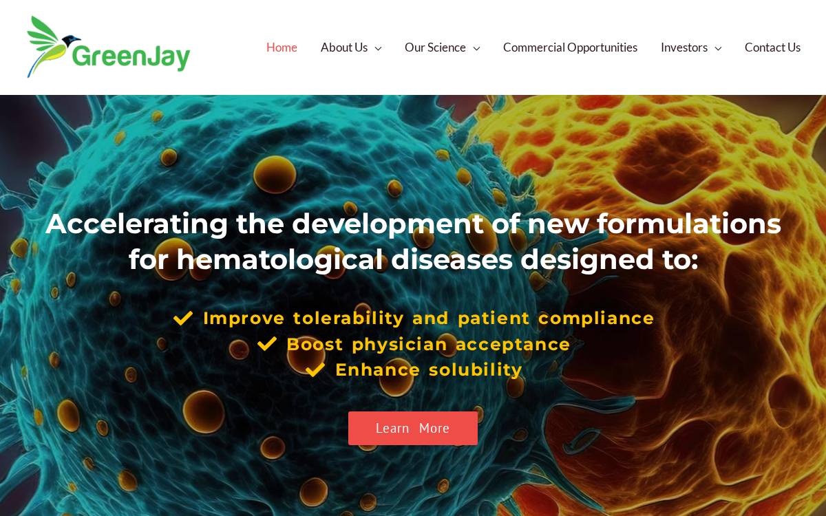 GreenJay Therapeutics website preview