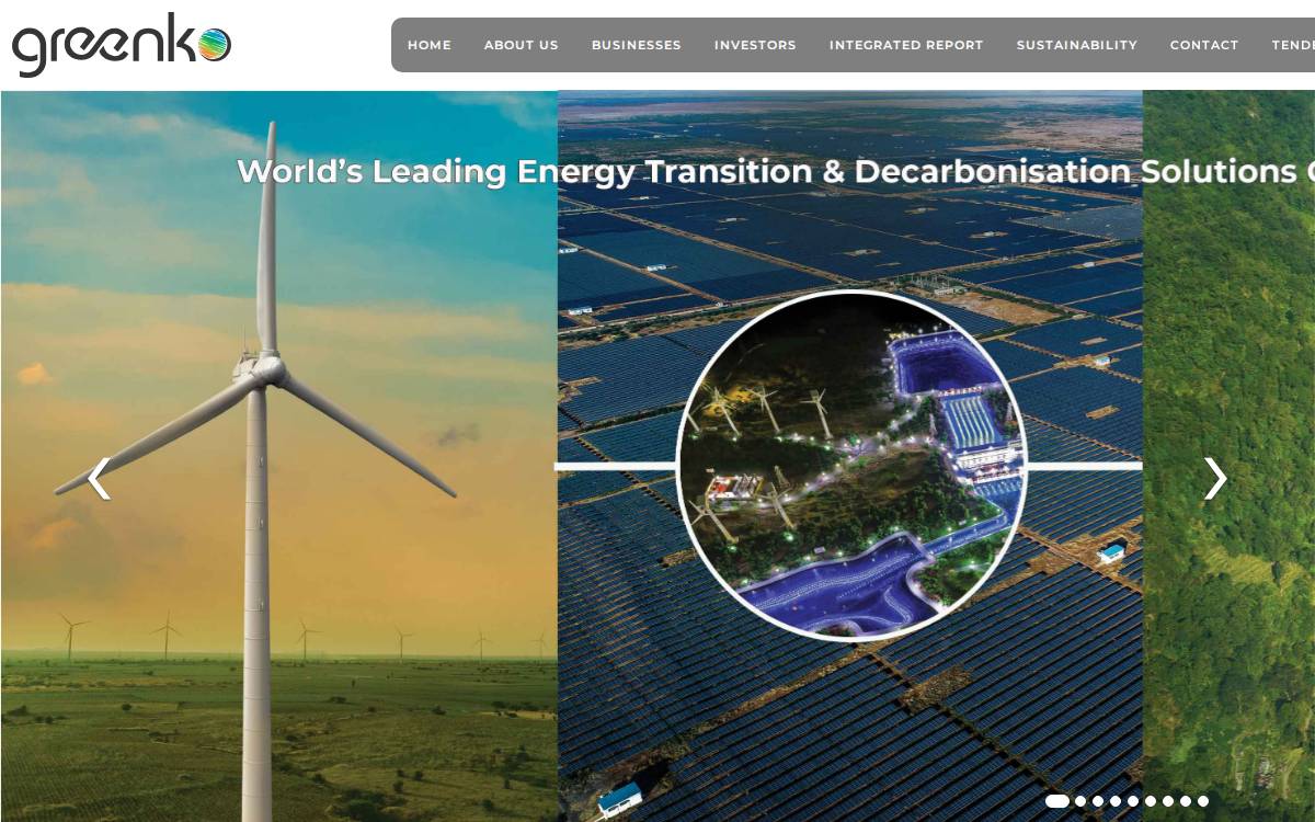 Greenko Group website preview