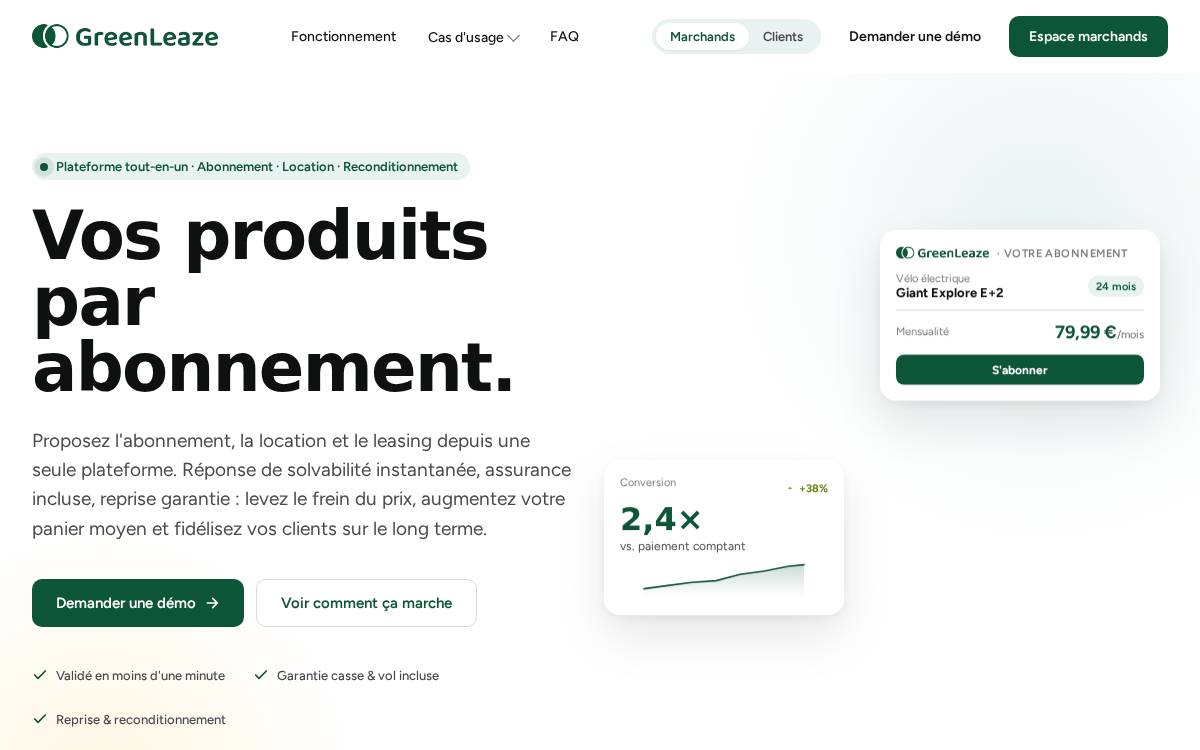 Greenleaze website preview