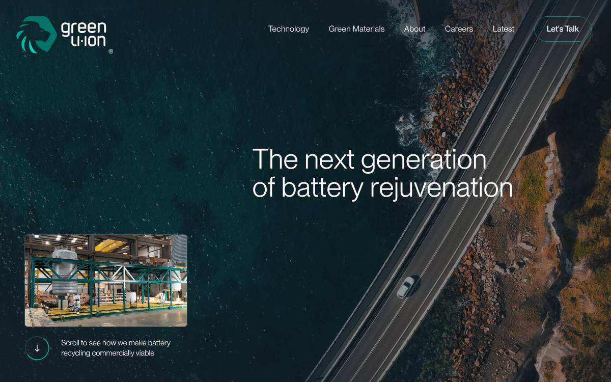 Greenli Ion website preview