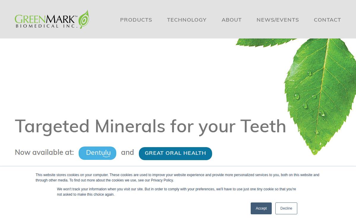 GreenMark Biomedical website preview